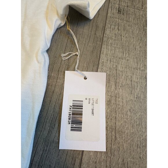 FM 669 T102 Unisex White T-Shirt Size M Cotton Crew Neck - Picture 8 of 11